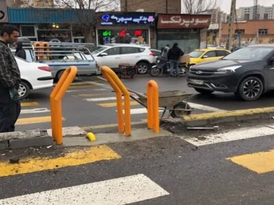 نصب تجهیزات و علایم ترافیکی در مسیر BRT
