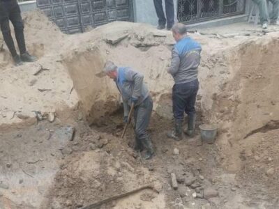 ترمیم ترکیدگی لولهها و ایمنسازی شبکه آب در مناطق آسیبدیده تبریز