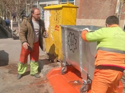 تعویض و نوسازی باکس های زباله شهرداری منطقه ۸