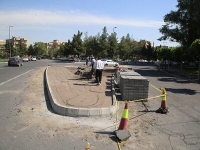 ایمنسازی معابر جنوبغرب تبریز؛ اجرای عملیات اصلاح هندسی میدان لاله