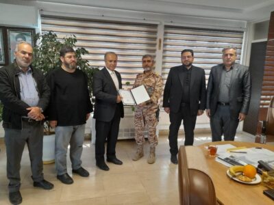 تقدیر از مدیرعامل آبفای آذربایجان شرقی به پاس مشارکت در سنگر خدمت