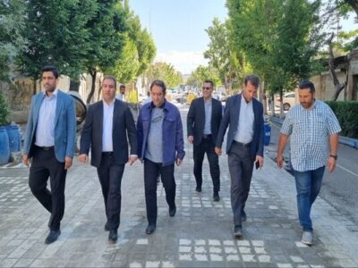 بازدید شهرداران مناطق یک و ده از پروژه ۴۰۰ میلیارد ریالی سنگ فرش تاریخی- گردشگری خیابان ثقه الاسلام