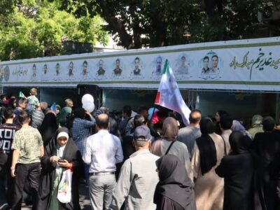 برپایی غرفه های شهرداری منطقه ۶ تبریز در مراسم با شکوه پیادهروی عید غدیر خم