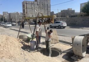 حفر ۲۱ حلقه چاه جذبی در سطح منطقه ۷ تبریز برای مدیریت آب‌های سطحی