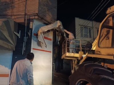 پیرایش شهری در محدوده مرکزی تبریز با حذف سایبانها و تابلوهای بد منظر مشاغل
