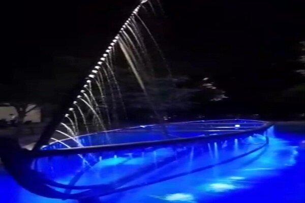 احیای آبنمای نمادین کشتی در تفرجگاه ائل گولی