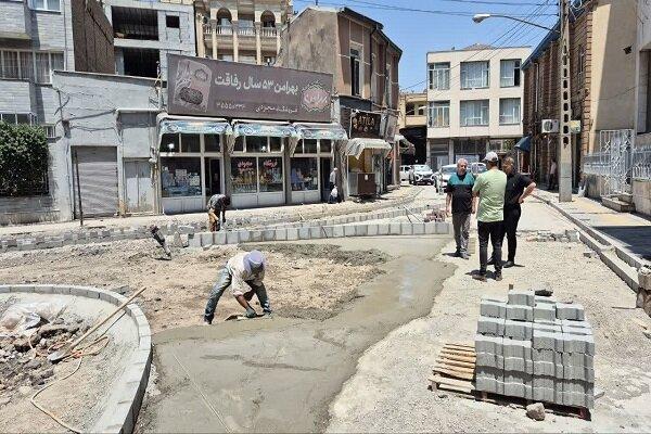 پیشرفت ۷۰ درصدی پروژه سنگفرش کوی مستشار