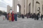 شبیه‌خوانی تاسوعای حسینی با مشارکت هیئت عزاداران اردبیل در مجموعه مقبره‌الشعرا تبریز