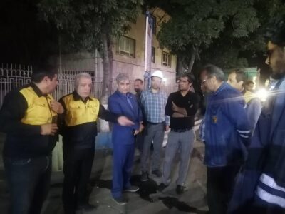 بازدید شبانه مدیرعامل از پروژه اصلاح و ساماندهی شبکه زمینی ۲۰ کیلوولت در محدوده راه‌آهن