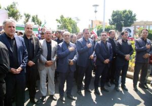 حضور مدیرعامل، معاونین و کارکنان شرکت آب و فاضلاب آذربایجان شرقی در آیین بزرگداشت قائد شهید امت در تبریز