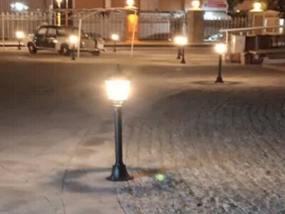 نصب ۲۰ چراغ روشنایی در محوطه عمارت تاریخی ساعت
