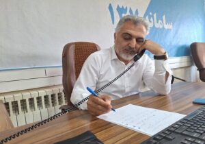 حضور مدیرعامل سازمان سیما، منظر و فضای سبز شهرداری تبریز در مرکز سامانه ۱۳۷ شهرداری