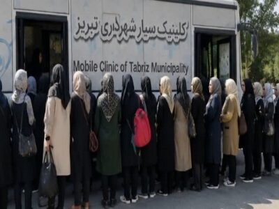 اجرای غربالگری رایگان قند و فشار خون توسط کلینیک سیار شهرداری تبریز