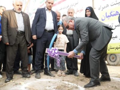 کلنگزنی شهرک فرهنگیان شهر مبارک در ملکان