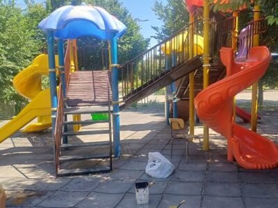 نوسازی و بازسازی وسایل بازی کودکان در بوستان‌های سطح منطقه ۸