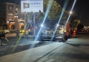 توزیع ۲۱۳ تن آسفالت طی هفته گذشته در محدوده مرکزی تبریز