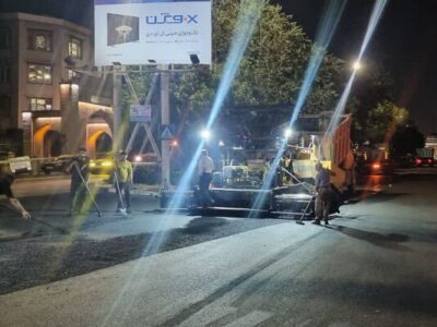 توزیع ۲۱۳ تن آسفالت طی هفته گذشته در محدوده مرکزی تبریز