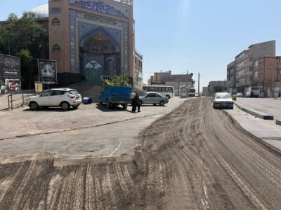 آغاز عملیات تراش آسفالت در خیابان امام (ره) محله آخماقیه