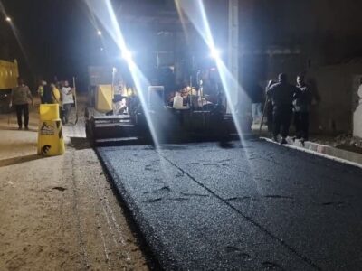 بهسازی مسیر پل تراکتورسازی تا جاده تبریز ـ آذرشهر با توزیع ۶۳۰ تن آسفالت