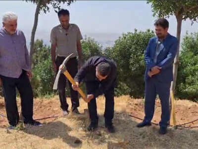 کلنگزنی انتقال آب شرب به تفرجگاه عینالی