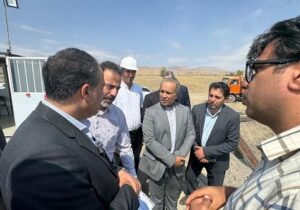 شتاب در تأمین پایدار آب شبستر؛ بازدید امینی از روند اجرای مخزن ۵ هزار مترمکعبی