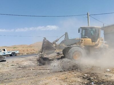 پاکسازی مکانیزه قطعات خالی و زمین های بلااستفاده در جاده و محلات آناخاتون