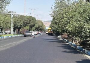 بهسازی لاین برگشت باند کندرو جاده ائل گلی با استفاده از دو هزار تن آسفالت