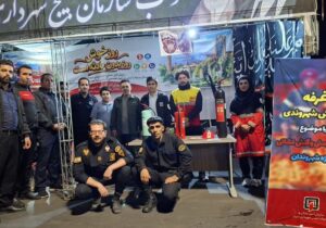 ترویج فرهنگ ایمنی آتش نشانی شهرداری تبریز در موکب شبانه