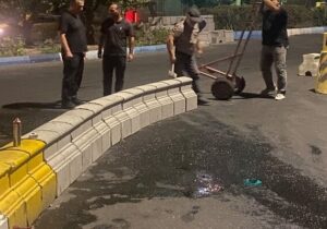 اجرای اصلاح هندسی چهار راه گجیل در بلوار جمهوری اسلامی