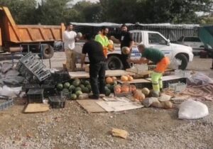 ایمن‌سازی حاشیه اتوبان شهید کسایی؛ جمع‌آوری دست‌فروشان و مسدودسازی محل بساط‌گستری با نیوجرسی