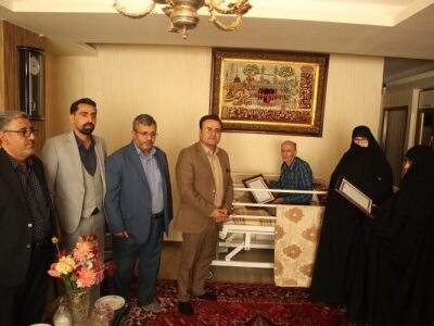 تجلیل شهردار منطقه ۷ تبریز از جانباز سرافراز جبرئیل مرادخانی و همسر فداکار وی به مناسبت روز پرستار