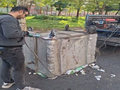 مرمت و بهسازی باکس های زباله سطح حوزه شهرداری منطقه ۲